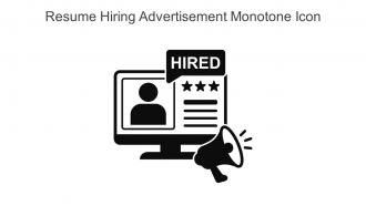 Resume Hiring Advertisement Monotone Icon In Powerpoint Pptx Png And Editable Eps Format