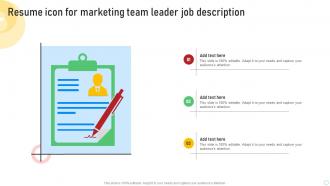 Resume Icon For Marketing Team Leader Job Description