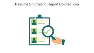 Resume Shortlisting Report Colored Icon In Powerpoint Pptx Png And Editable Eps Format