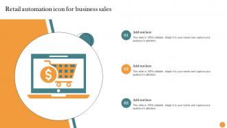 Retail Automation Icon For Business Sales