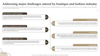 Retail Boutique Business Plan Addressing Challenges Catered By Boutique And Fashion Industry BP SS