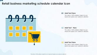 Retail Business Marketing Schedule Calendar Icon