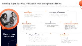 Retail Business Plan Forming Buyer Personas To Increase Retail Store Personalization BP SS