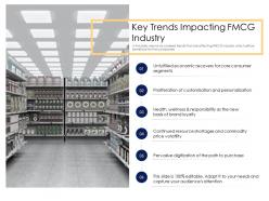 Retail Cross Selling Strategy Key Trends Impacting Fmcg Industry Ppt Powerpoint Portfolio