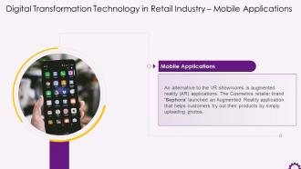 Retail Digital Transformation Technology Mobile Applications Training Ppt