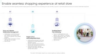 Retail Excellence Playbook Enable Seamless Shopping Experience At Retail Store