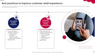 Retail Expansion Strategies To Grow Best Practices To Improve Customer Retail Experience