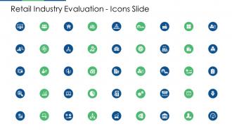 Retail industry evaluation icons slide ppt file ideas