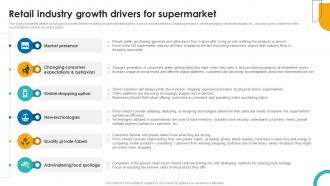 Retail Industry Growth Drivers For Supercenter Business Plan BP SS