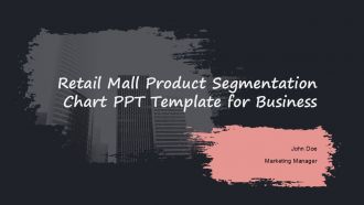 Retail Mall Product Segmentation Chart PPT Template For Business PPT H