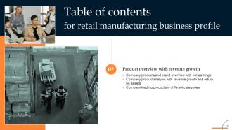 Retail Manufacturing Business Profile Powerpoint Presentation Slides Customizable Images