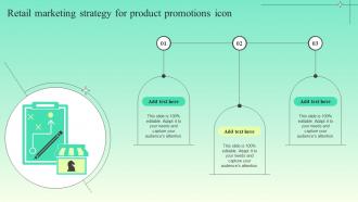Retail Marketing Strategy For Product Promotions Icon