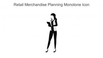 Retail Merchandise Planning Monotone Icon In Powerpoint Pptx Png And Editable Eps Format