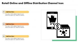 Retail Online And Offline Distribution Channel Icon