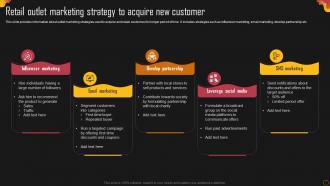 Retail Outlet Marketing Strategy To Acquire New Customer