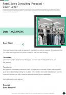 Retail Sales Consulting Proposal Cover Letter One Pager Sample Example Document