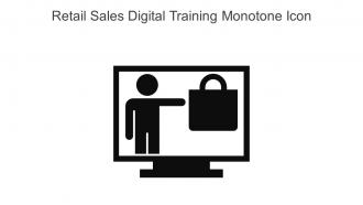 Retail Sales Digital Training Monotone Icon In Powerpoint Pptx Png And Editable Eps Format