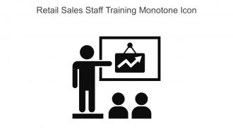 Retail Sales Staff Training Monotone Icon In Powerpoint Pptx Png And Editable Eps Format