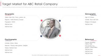 Retail sales target market for abc retail company ppt portfolio design ideas