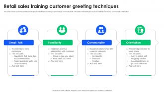 Retail Sales Training Customer Greeting Techniques