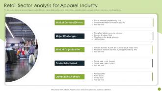 Retail Sector Analysis For Apparel Industry