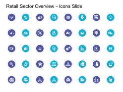 Retail sector overview icons slide ppt show graphics template