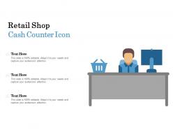 Retail shop cash counter icon