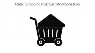 Retail Shopping Pushcart Monotone Icon In Powerpoint Pptx Png And Editable Eps Format