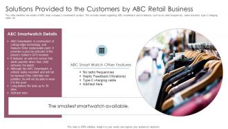 Retail solutions provided to the customers by abc retail business ppt powerpoint presentation slides