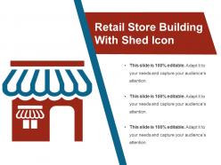Retail store building with shed icon