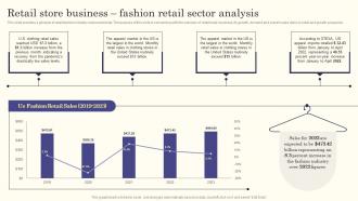 Retail Store Business Fashion Retail Sector Analysis Ppt Template BP SS