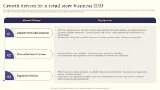 Retail Store Business Plan Growth Drivers Shaping The Retail Store Business BP SS Professionally Colorful
