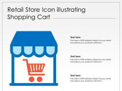 Retail store icon illustrating shopping cart