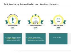 Retail store startup business plan proposal awards and recognition ppt influencers