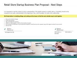 Retail Store Startup Business Plan Proposal Next Steps Ppt Powerpoint Example