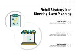 Retail strategy icon showing store planning
