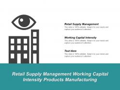 Retail supply management working capital intensity products manufacturing cpb