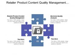 Retailer product content quality management business quality analysis cpb