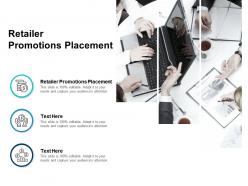 Retailer promotions placement ppt powerpoint presentation infographics images cpb
