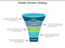 Retailer reviews strategy ppt powerpoint presentation show format ideas cpb