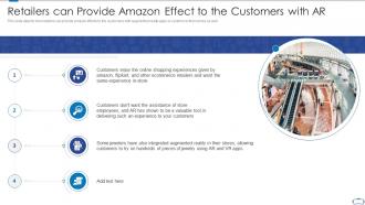 Retailers can provide amazon effect to ar virtual reality and augmented reality ppt layout