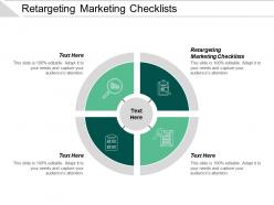 Retargeting marketing checklists ppt powerpoint presentation show portfolio cpb