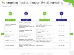 Retargeting tactics through email marketing tactical marketing plan customer retention