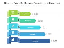 Retention funnel for customer acquisition and conversion
