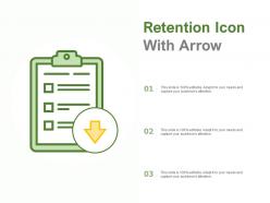 Retention icon with arrow