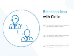 Retention icon with circle