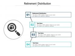 Retirement distribution ppt powerpoint presentation portfolio gallery cpb