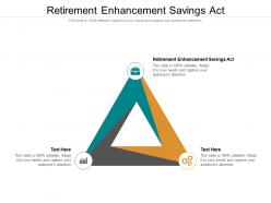 Retirement enhancement savings act ppt powerpoint presentation professional examples cpb