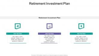 Retirement Investment Plan In Powerpoint And Google Slides Cpb