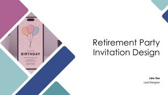 Retirement Party Invitation Design PPT PowerPoint AT